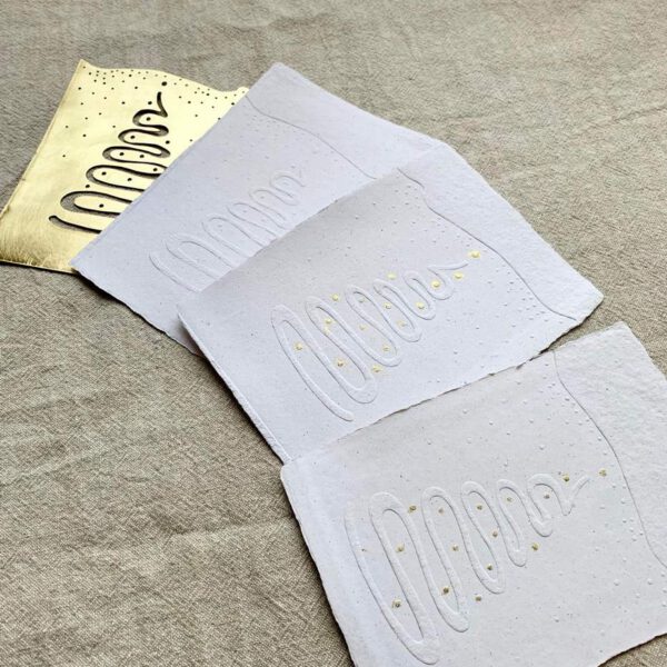 Karácsonyi dombornyomott üdvözlőkártya