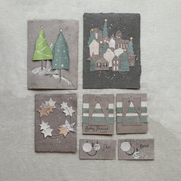 Karácsonyi rétegzett üdvözlőkártya