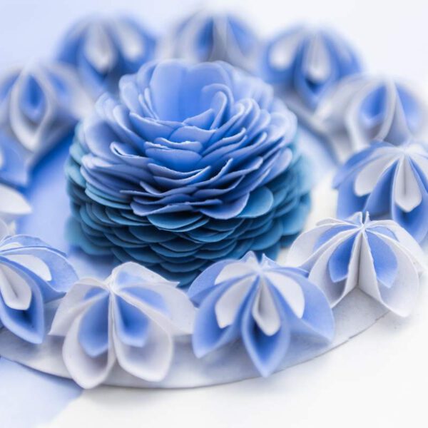 Papírvirág koszorú